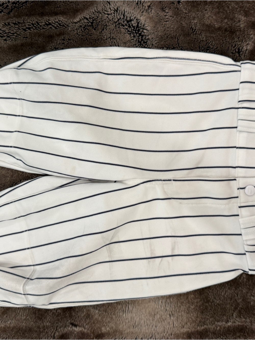 Striped White & Navy Kids Jogger Sweatpants